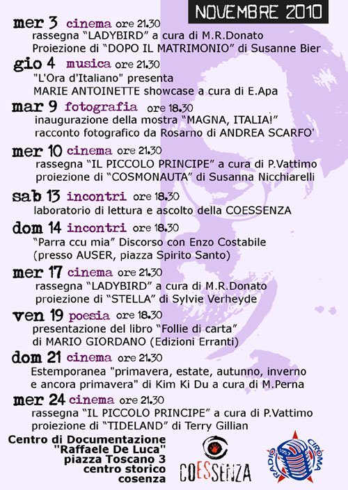 Programma novembre 2010